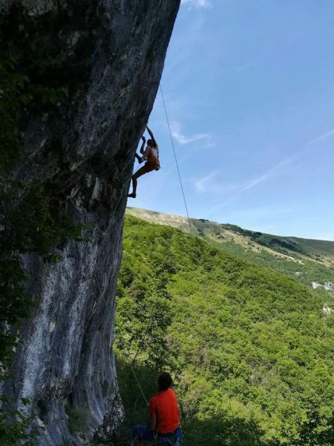 Francesco Poderini nella Falesia del Re