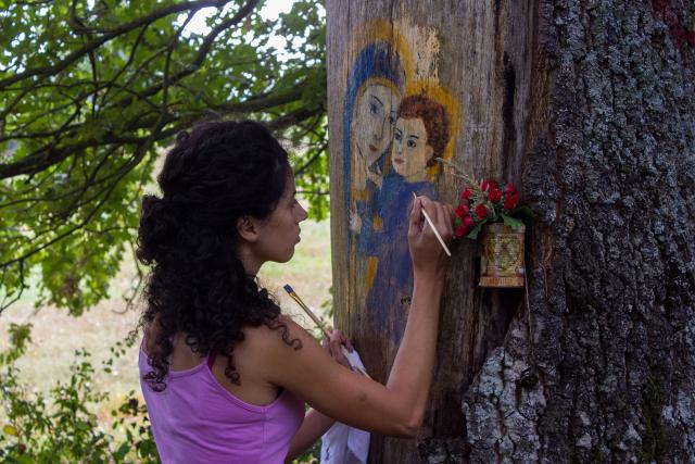 Dipinto per il paese di Villa San Sebastiano