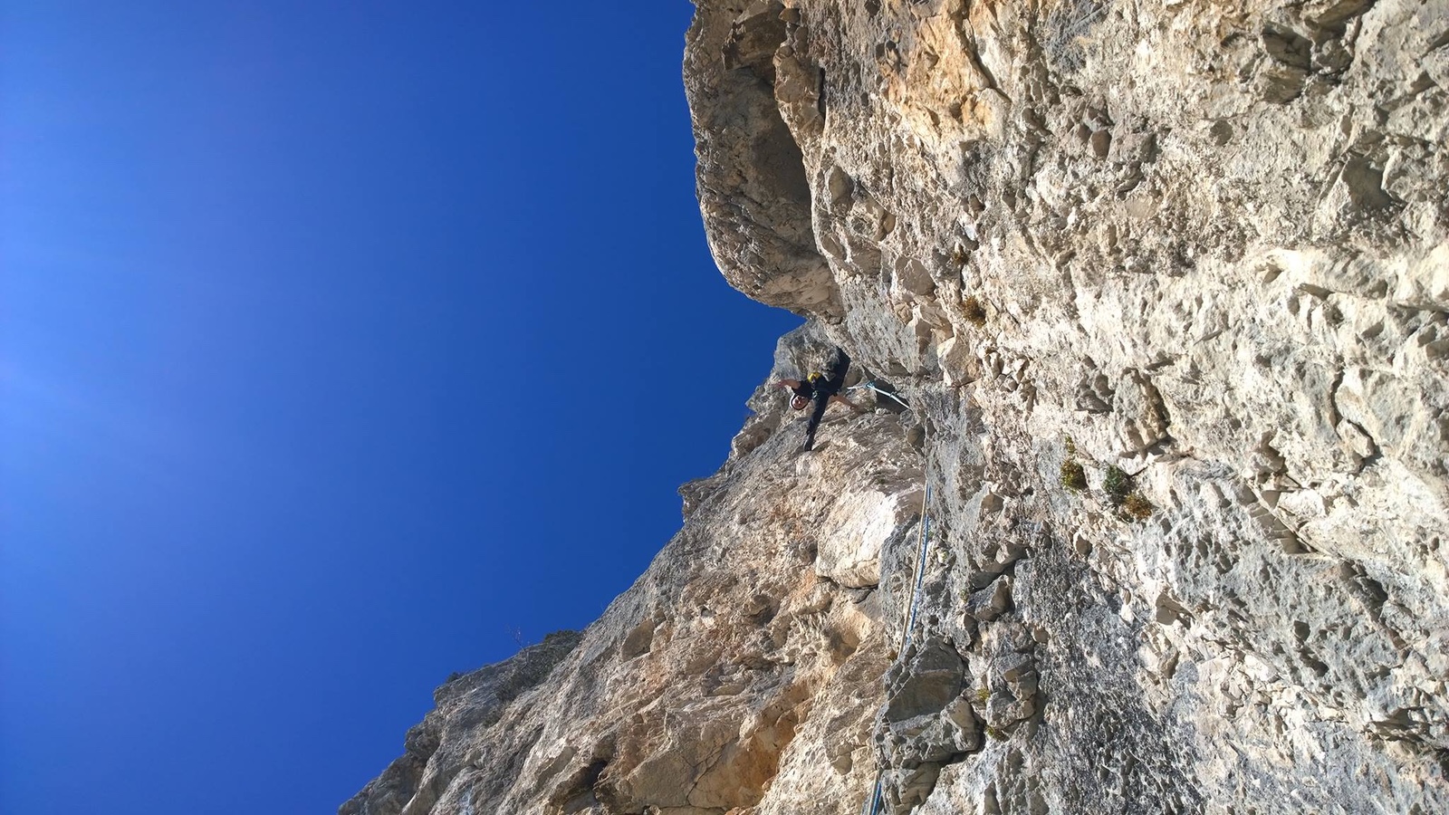 Lorenzo Rossetti sul diedro finale della Opec 80
