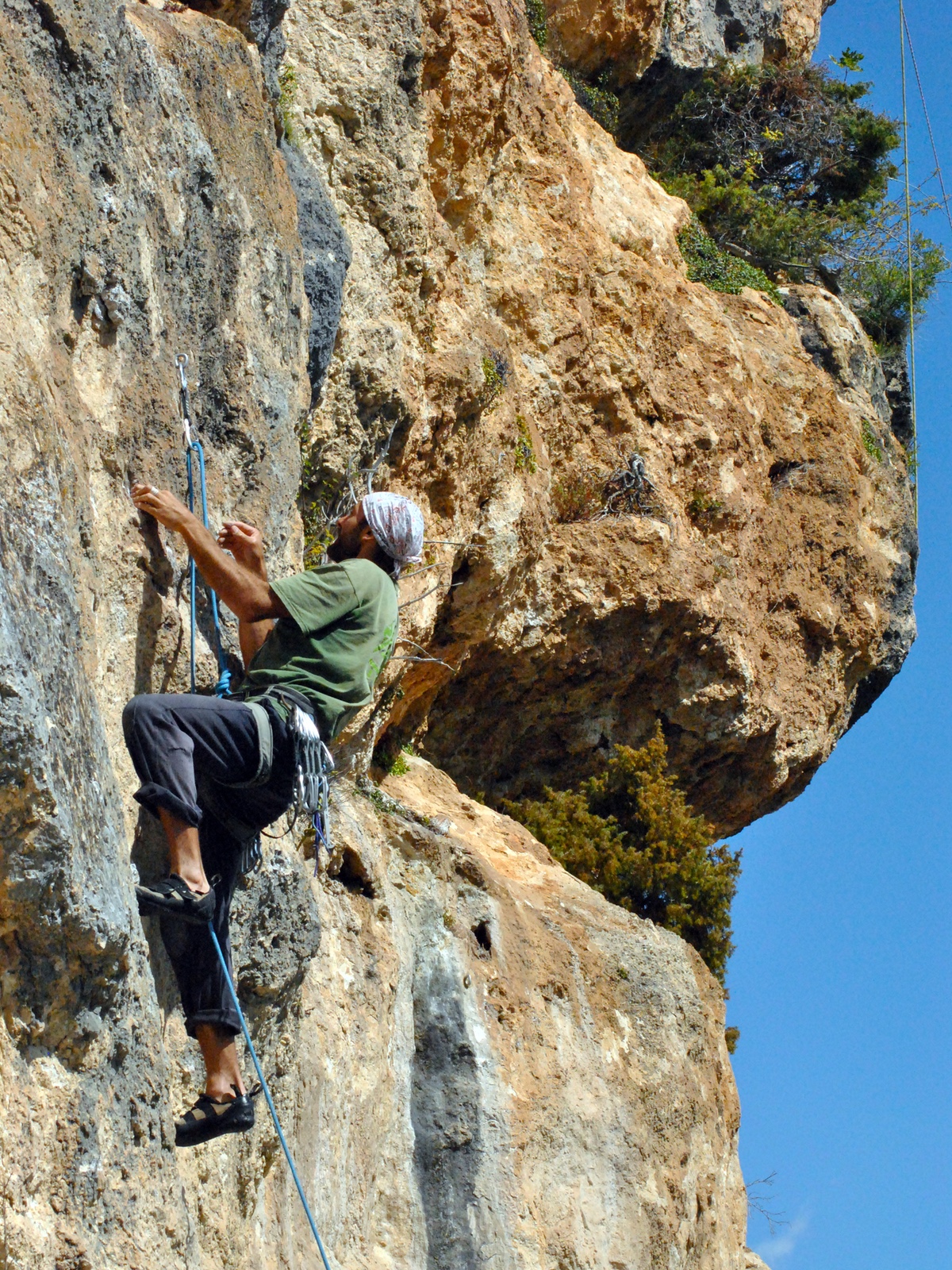 Gianluca Di Benedetto su Tremarella (6a+)