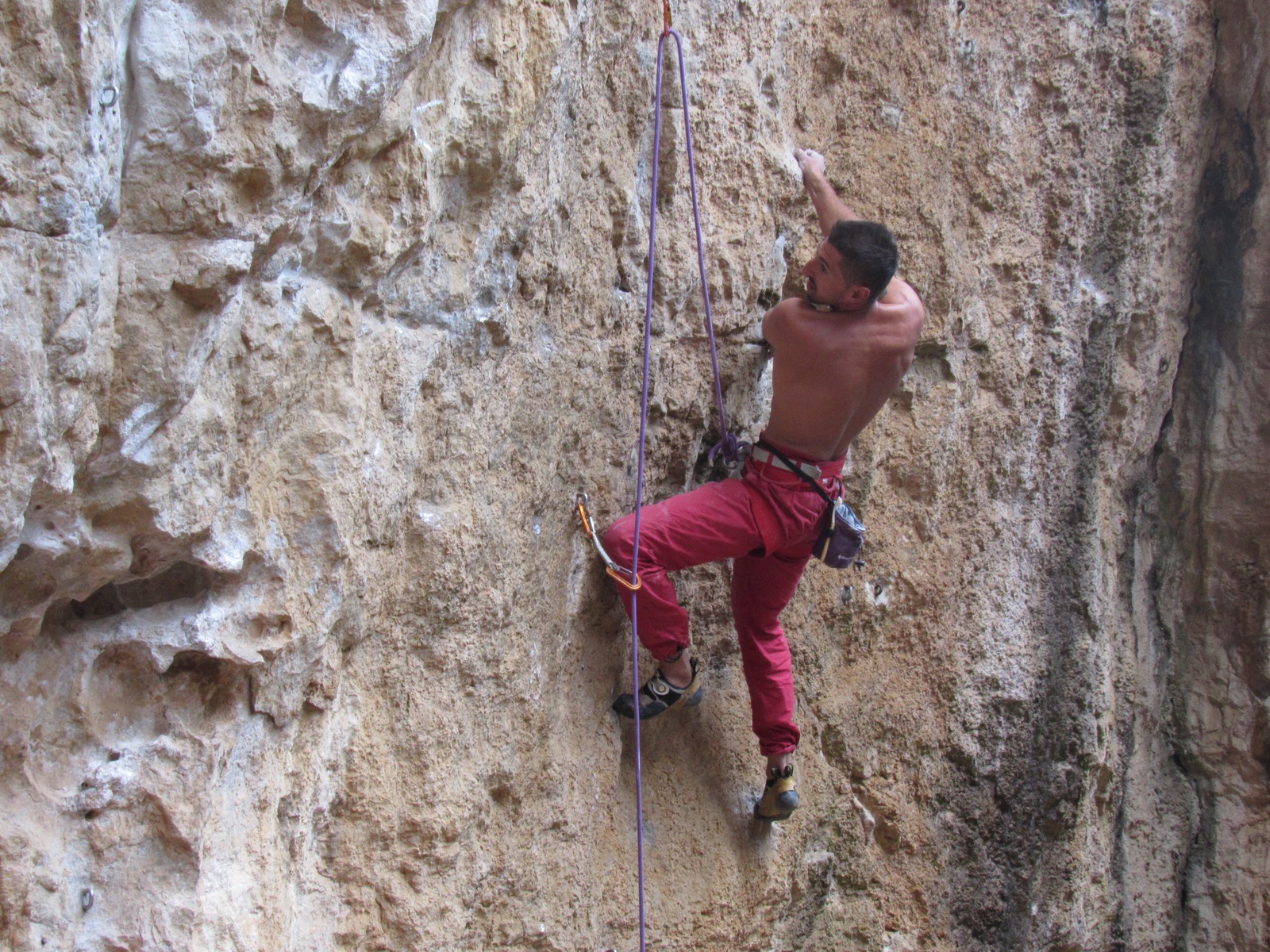 Romano Costantini su Porco alato (7c)