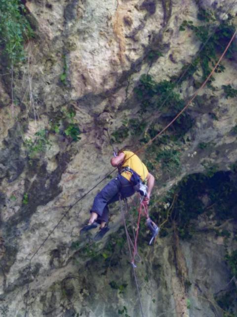 Attrezzatura nelle gole del Melfa