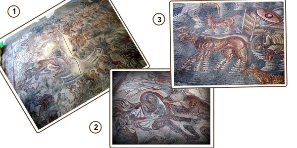 Villa romana del Tellaro - Mosaico della Caccia