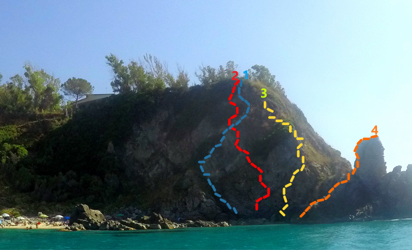 Routes established on the Northern Crag