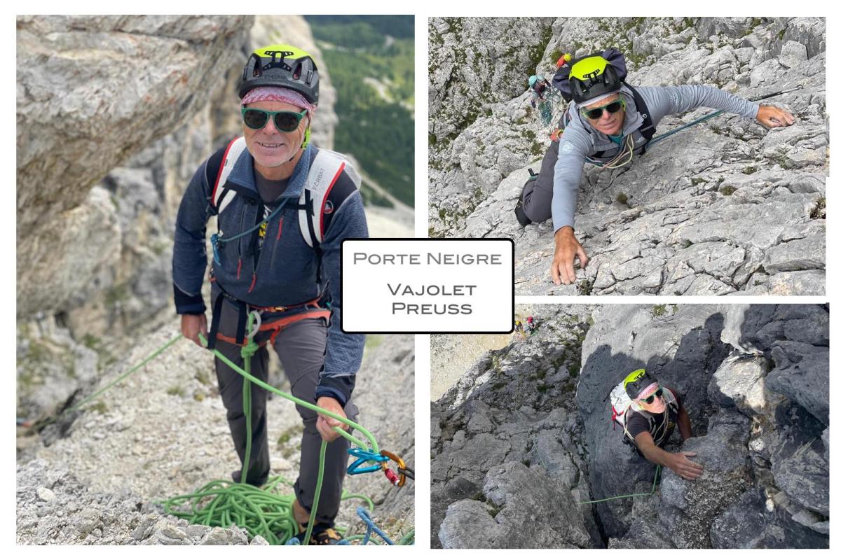 Renato Bernard on Porte Neigre, between Vajolet and Preuss