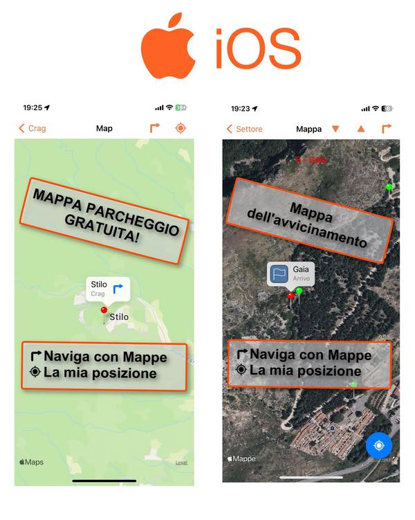ClimbAdvisor per iOS: ora puoi avviare il navigatore direttamente dalla mappa!