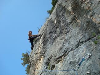 Stefano Milani on Bat home (6b+)