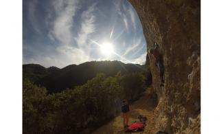 Antonello Martino su Diapositore (6b+)