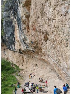 Erto, un giorno di pioggia al settore Big