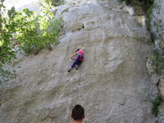 Altea Caruso su Feddayn (6c+)