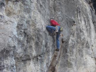 Maurizio Tufoni su Il ritorno (7a+)