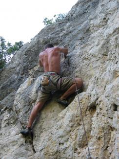 Gianni De Marchi su il Pilastrino (6b)