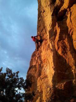 Maurizio Tufoni su Strapiombix (6c)