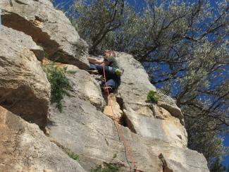 Stefano all'uscita di Trakkillozzo (5c+ di riferimento)
