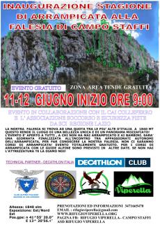 Si apre la stagione a Campo Staffi: la festa sarà il 12 Giugno