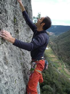 Giovanni Andriano sulle placche di Finale