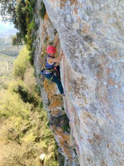 Rocca Canterano - Pentema Roscia: Silvia Sole su Peppa il Cinghiale var Alta